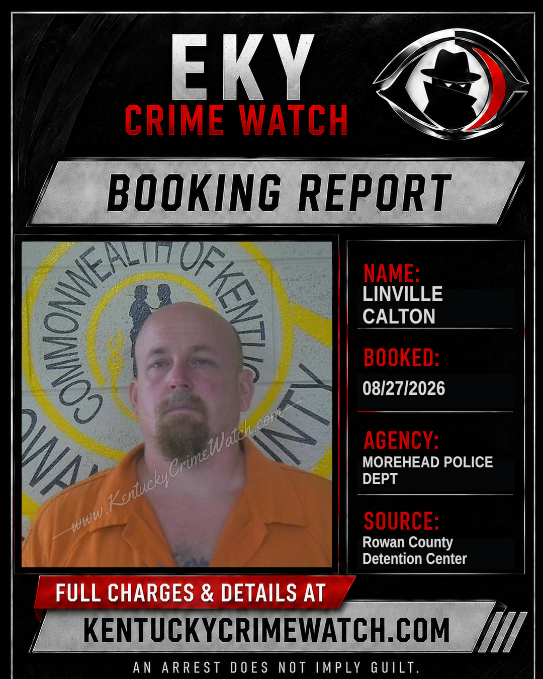LINVILLE CALTON booking report card