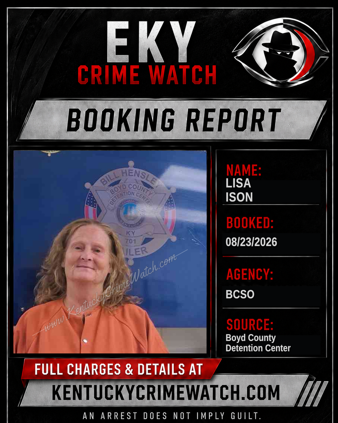 LISA ISON booking image