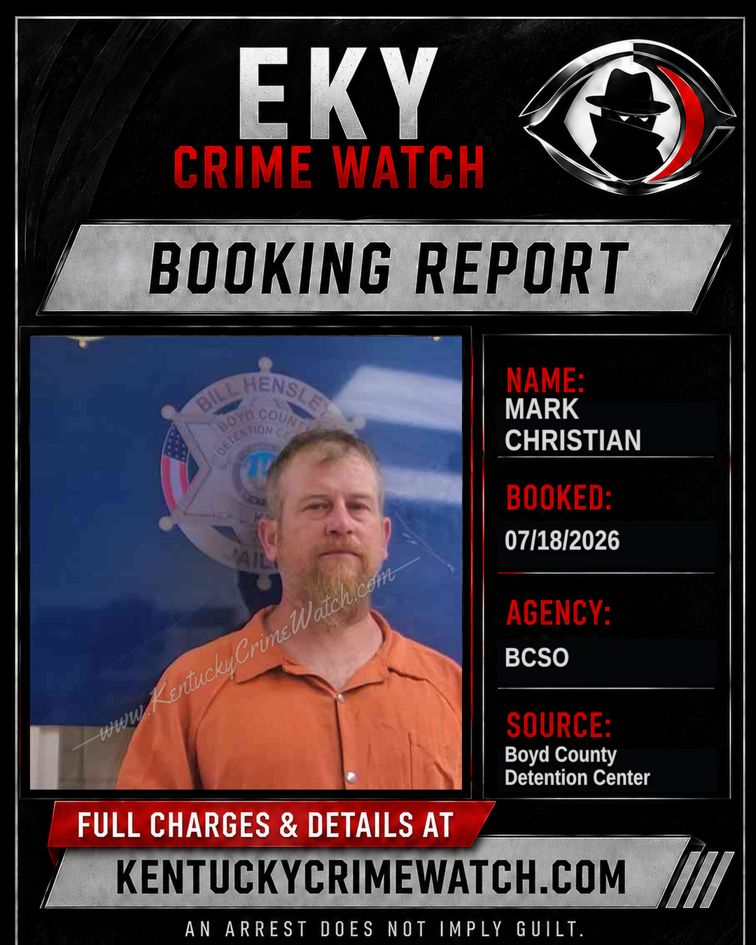 MARK CHRISTIAN booking image