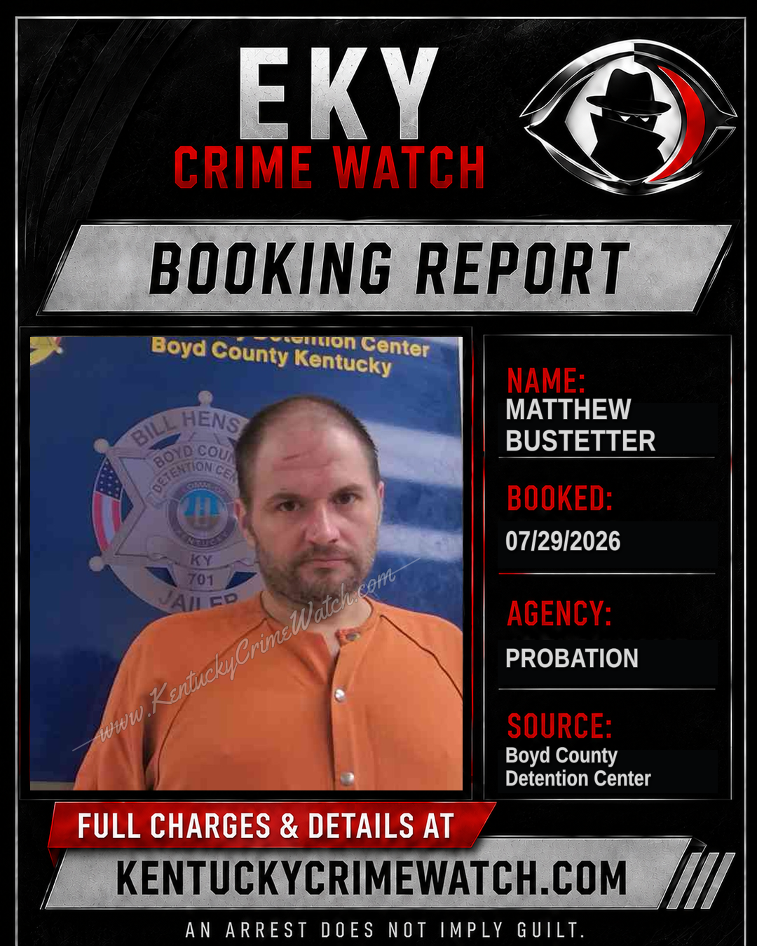 MATTHEW BUSTETTER booking image