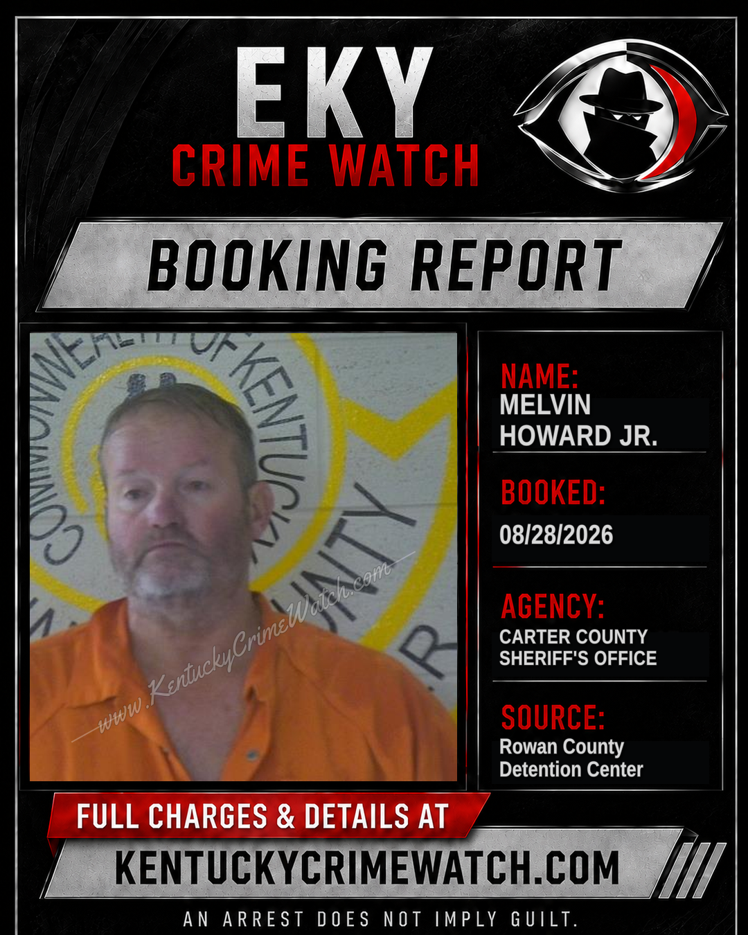MELVIN HOWARD Jr. booking image