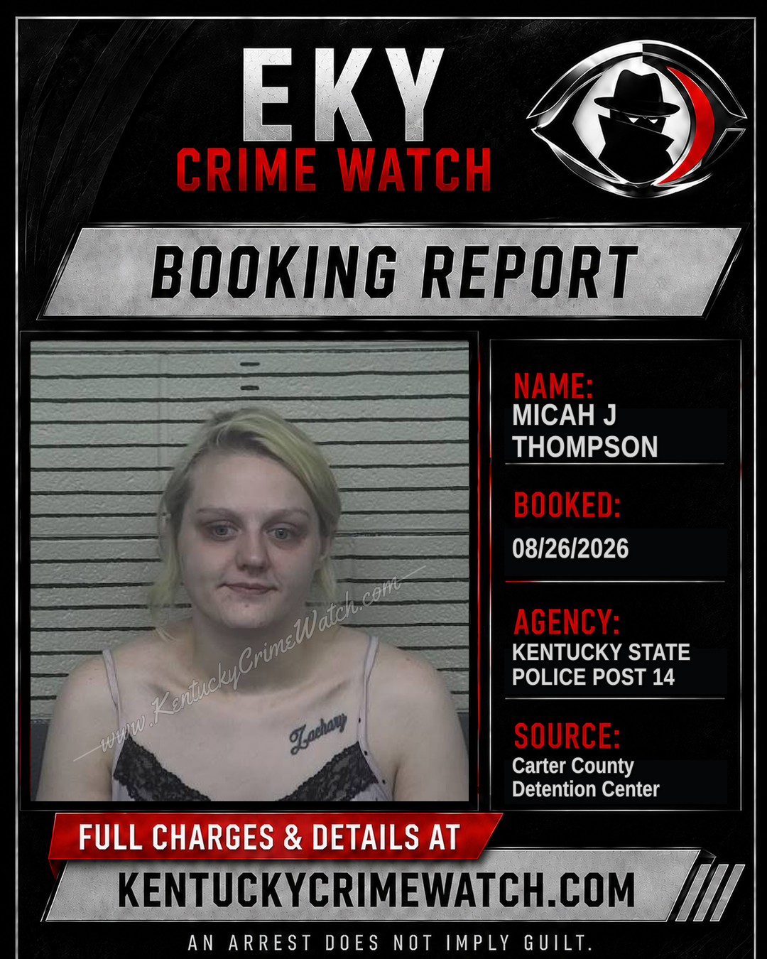MICAH J THOMPSON booking image