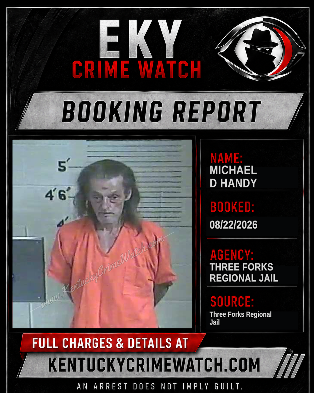 Michael D Handy booking report card