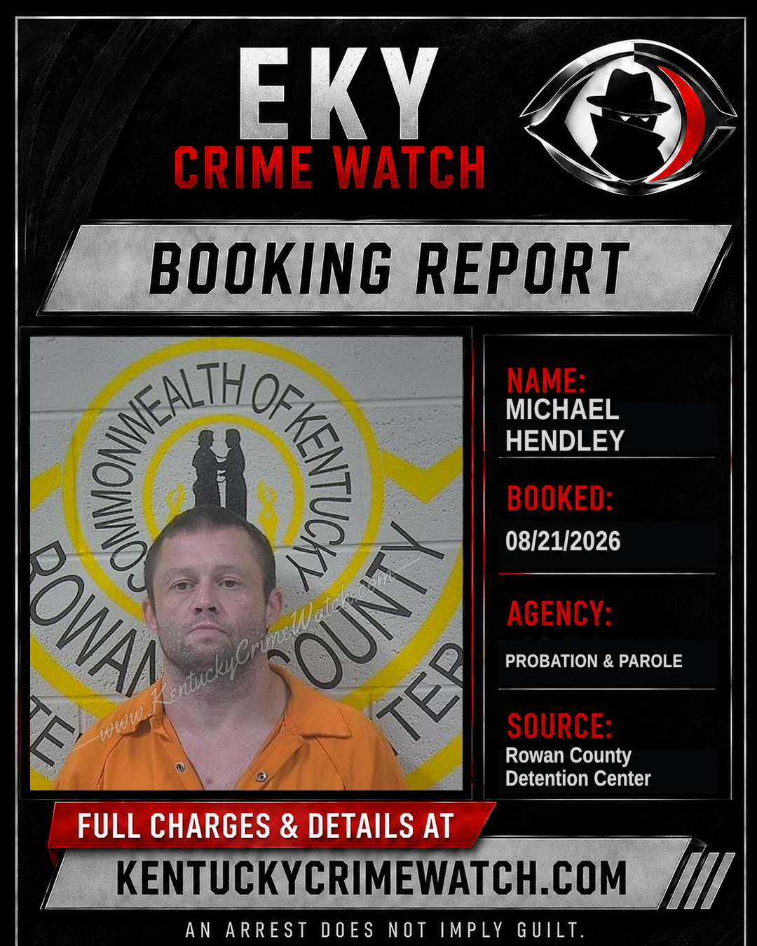 MICHAEL HENDLEY booking image