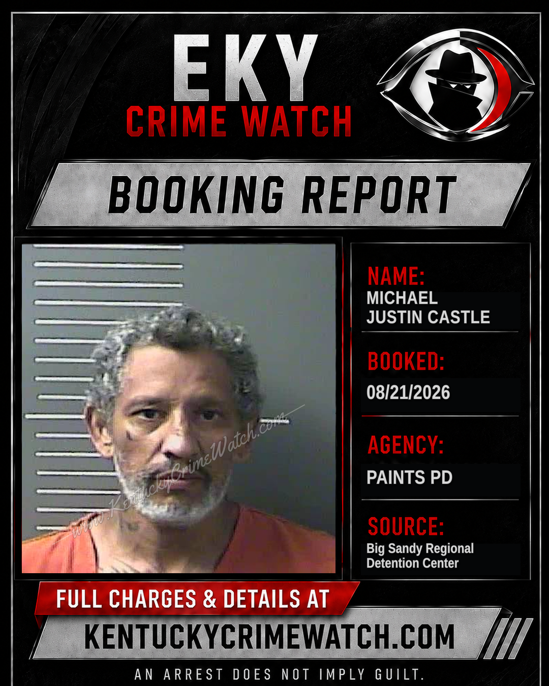 MICHAEL JUSTIN CASTLE booking image