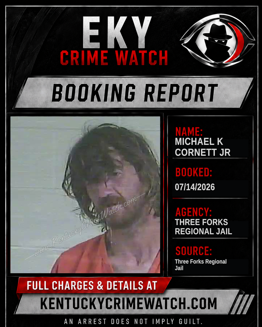 Michael K Cornett JR booking image