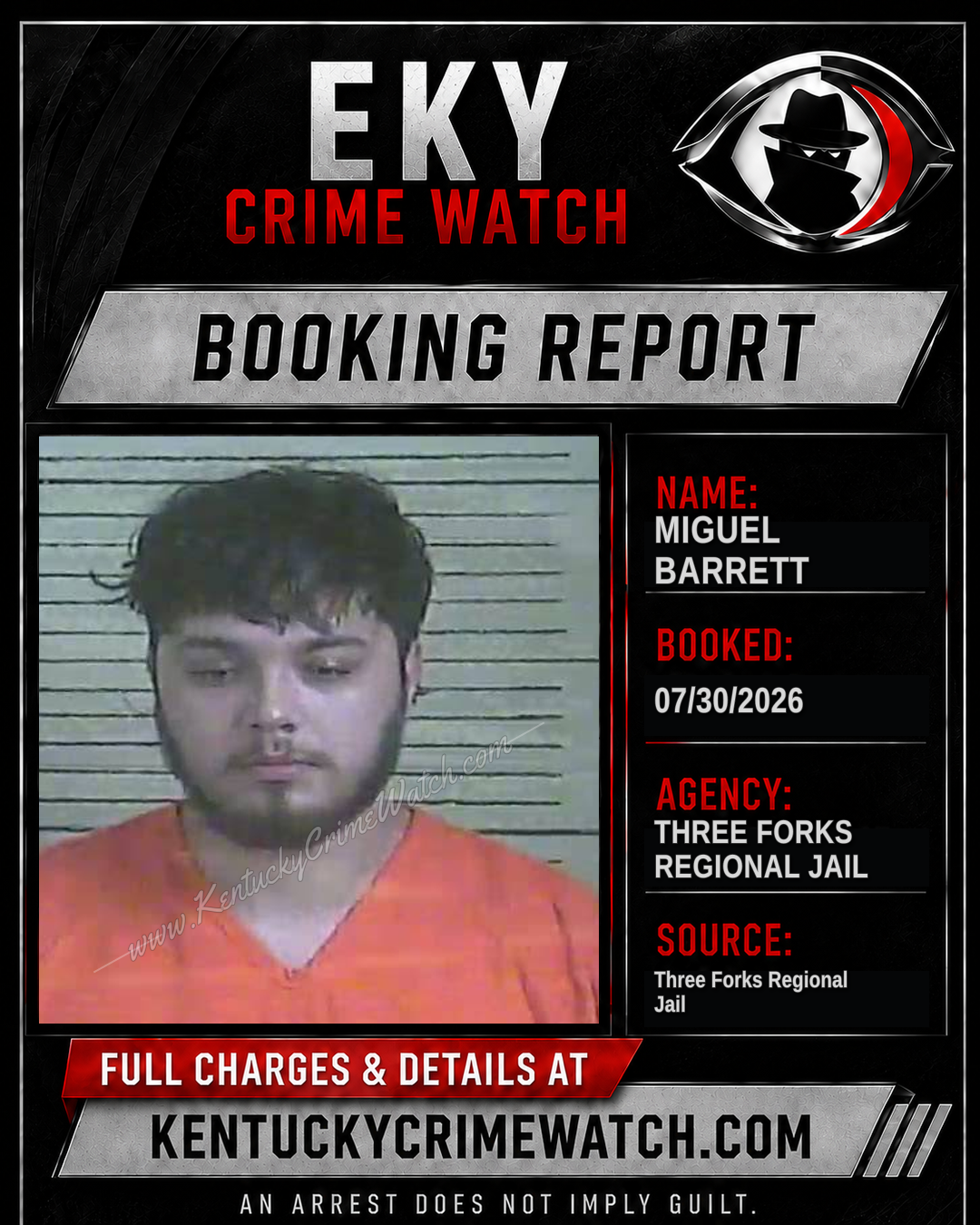Miguel Barrett booking image