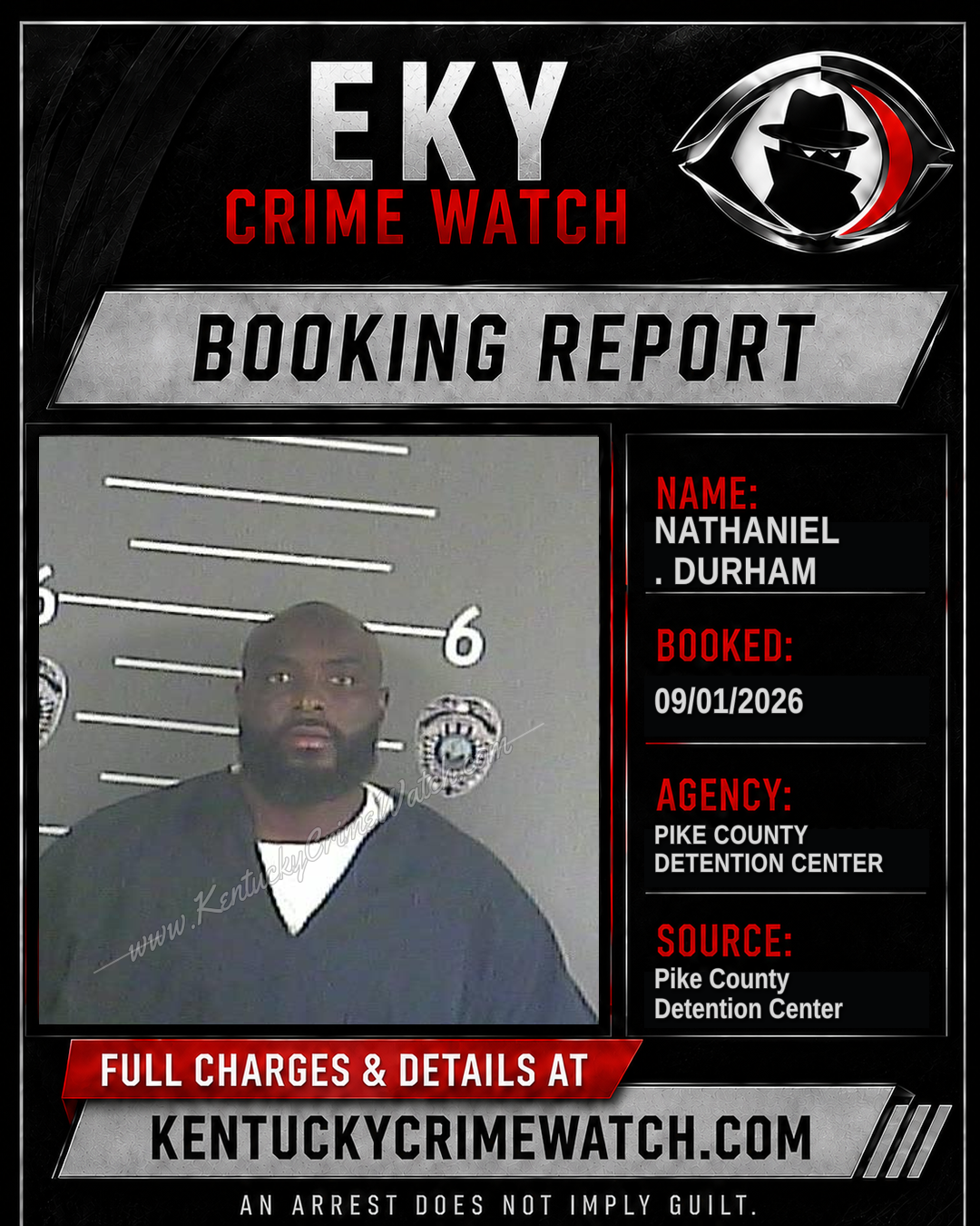 NATHANIEL . DURHAM booking report card