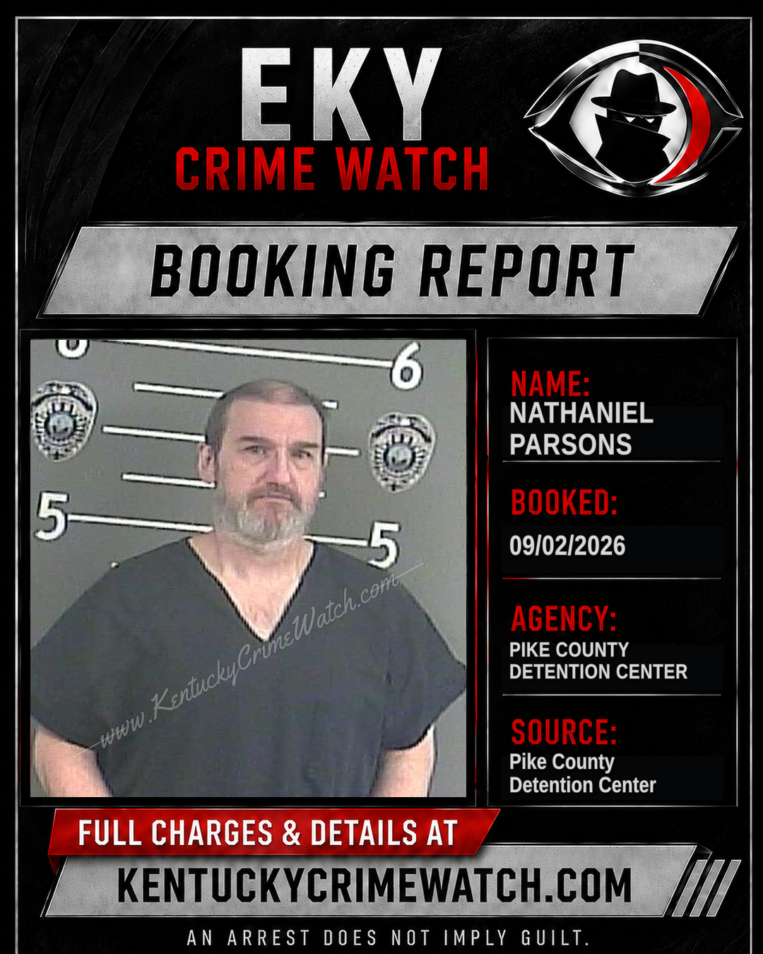 NATHANIEL PARSONS booking report card