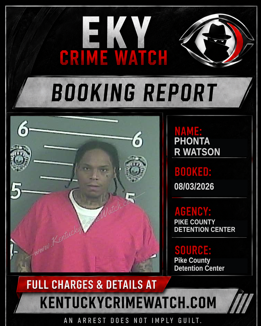 PHONTA R WATSON booking image