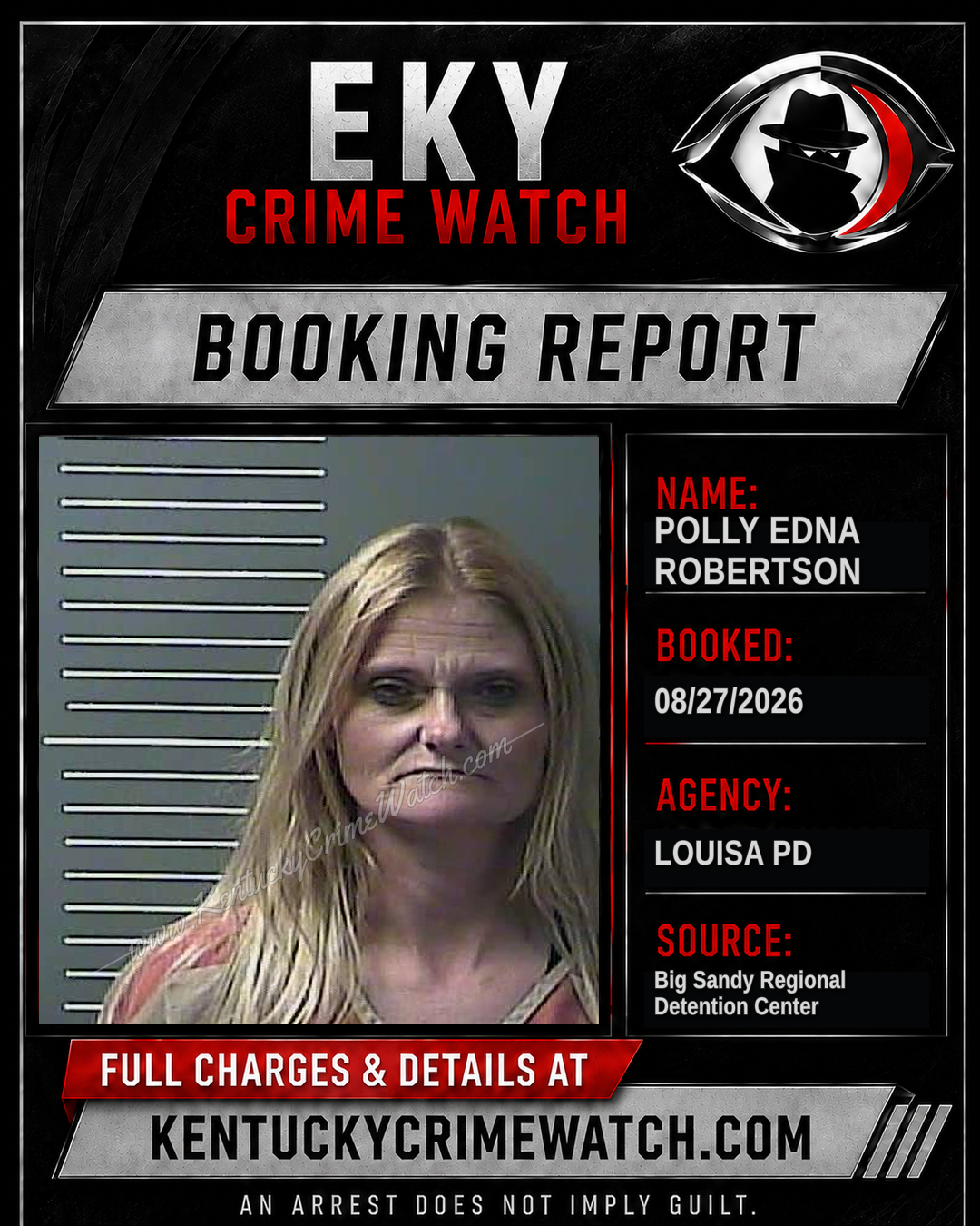 POLLY EDNA ROBERTSON booking image