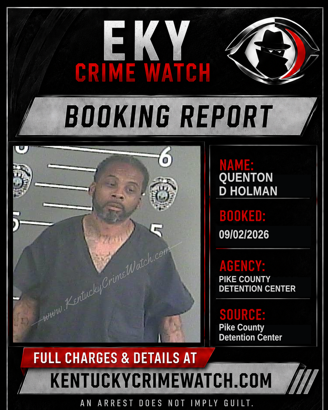 QUENTON D HOLMAN booking image