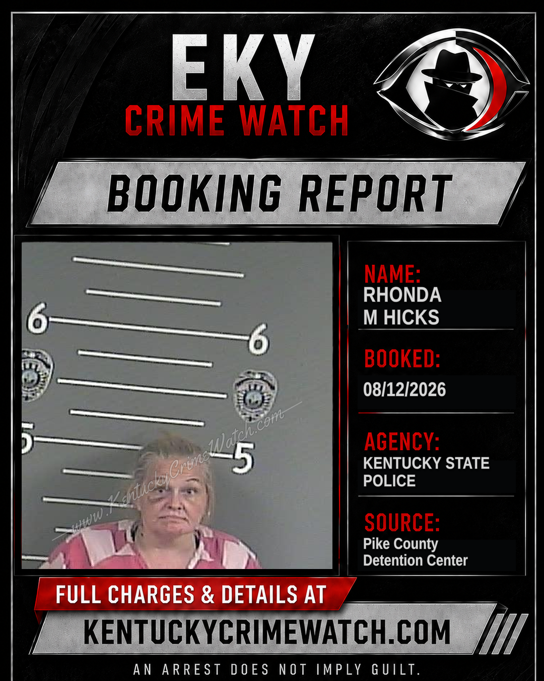 RHONDA M HICKS booking image