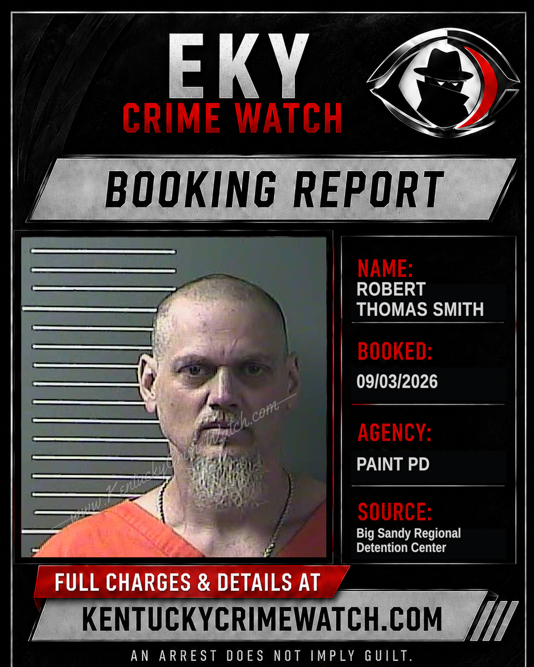 ROBERT Thomas SMITH booking image