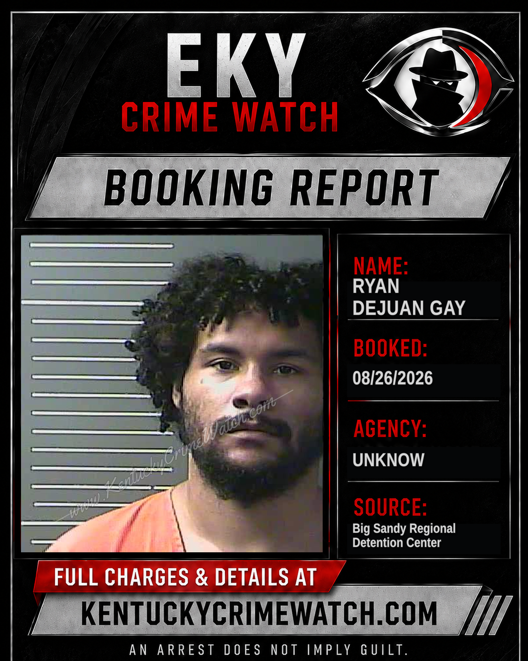 RYAN DEJUAN GAY booking image