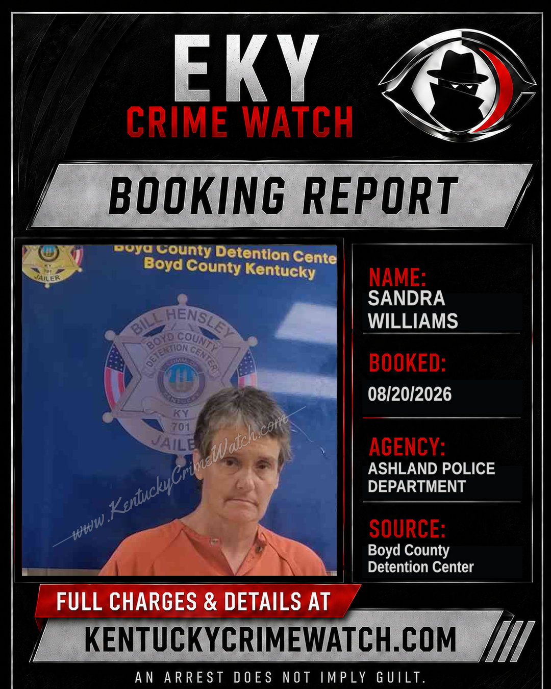 SANDRA WILLIAMS booking image