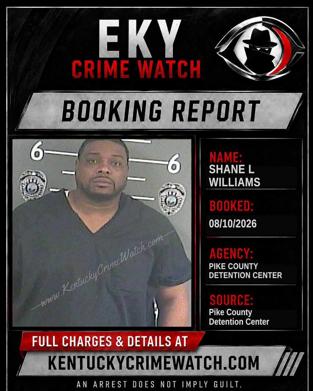 SHANE L WILLIAMS booking image