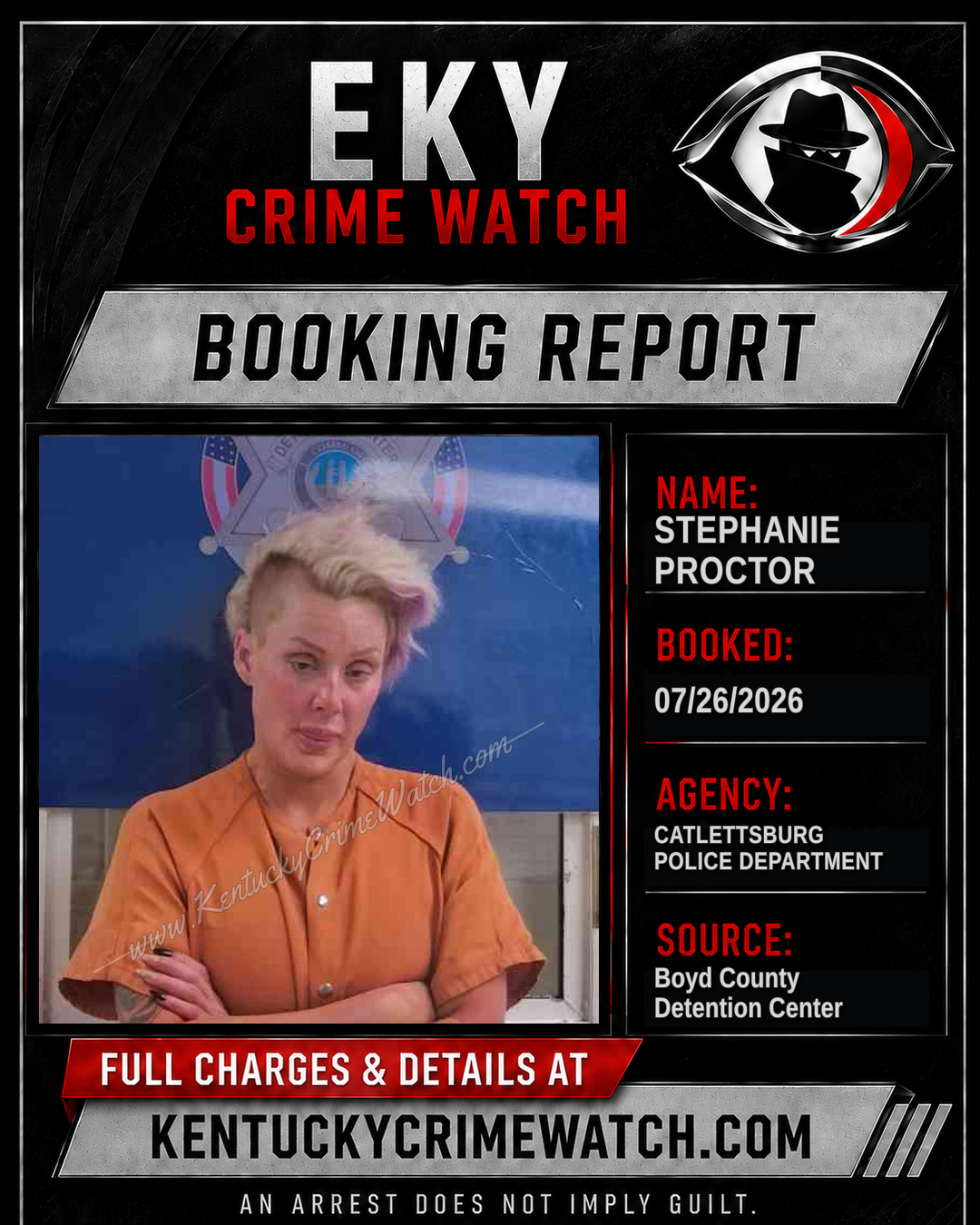 STEPHANIE PROCTOR booking image