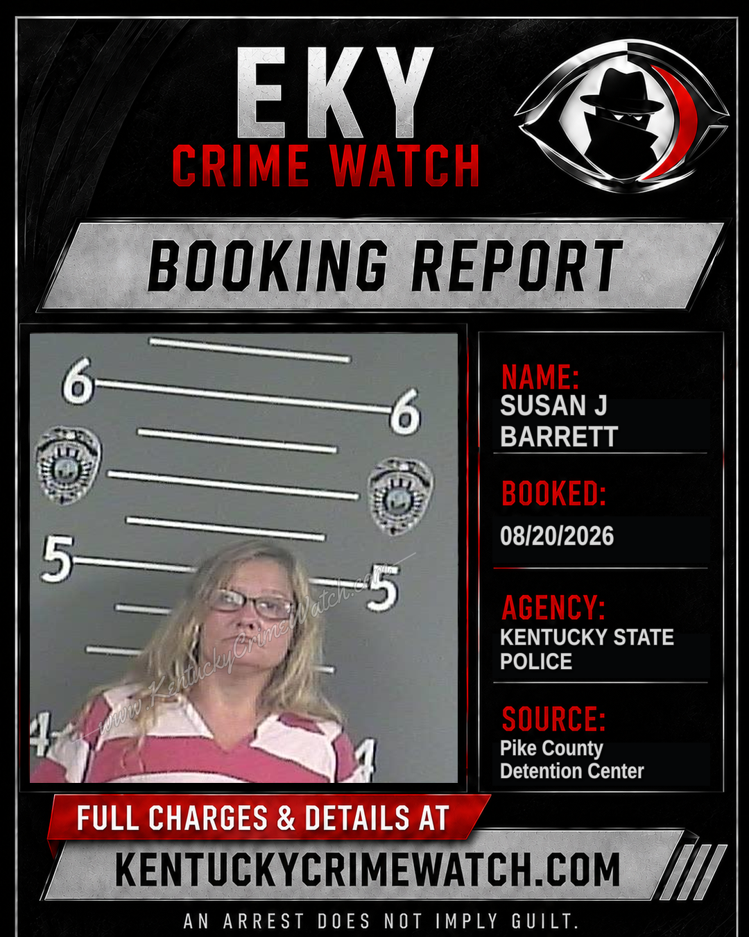 SUSAN J BARRETT booking image