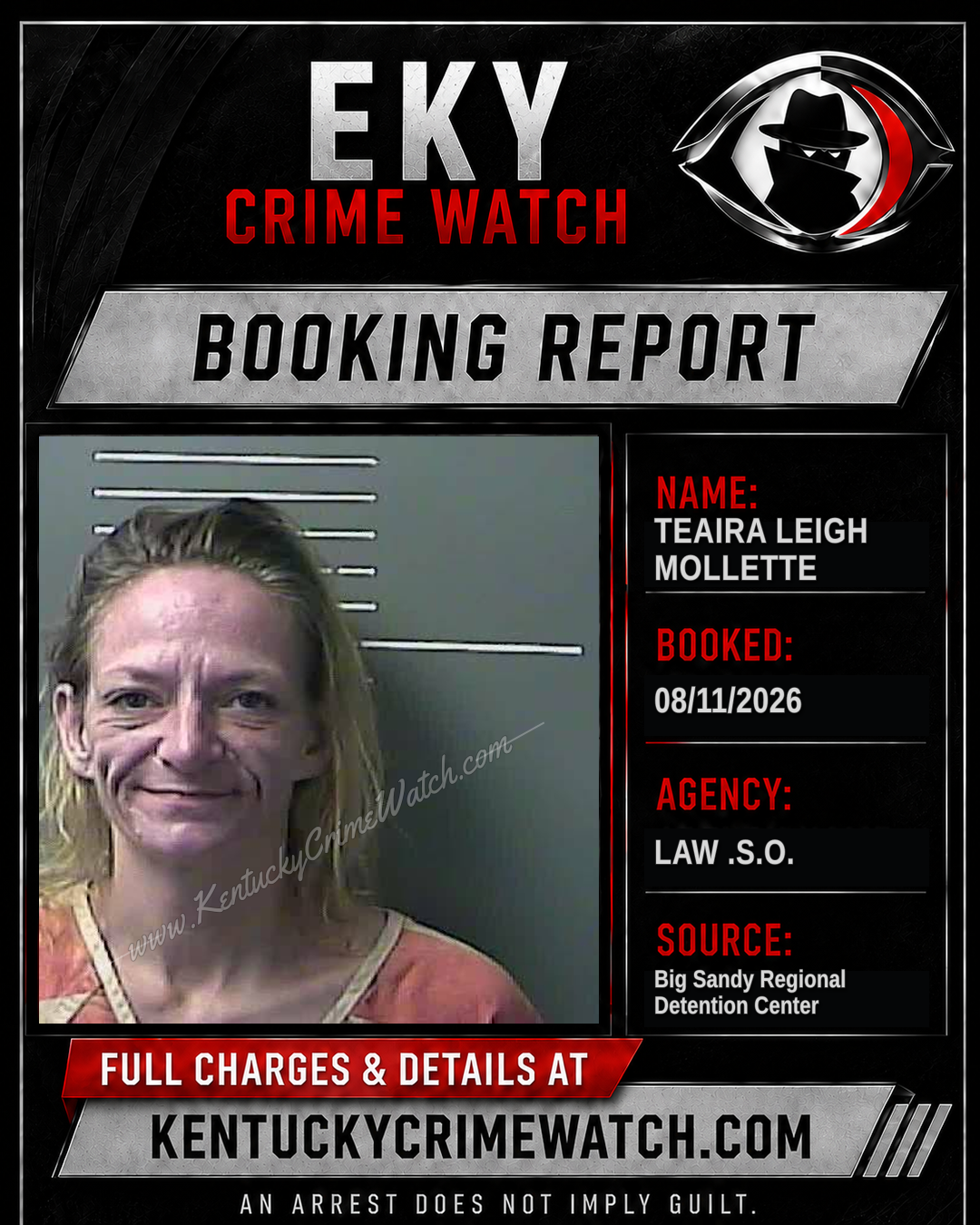 TEAIRA LEIGH MOLLETTE booking image