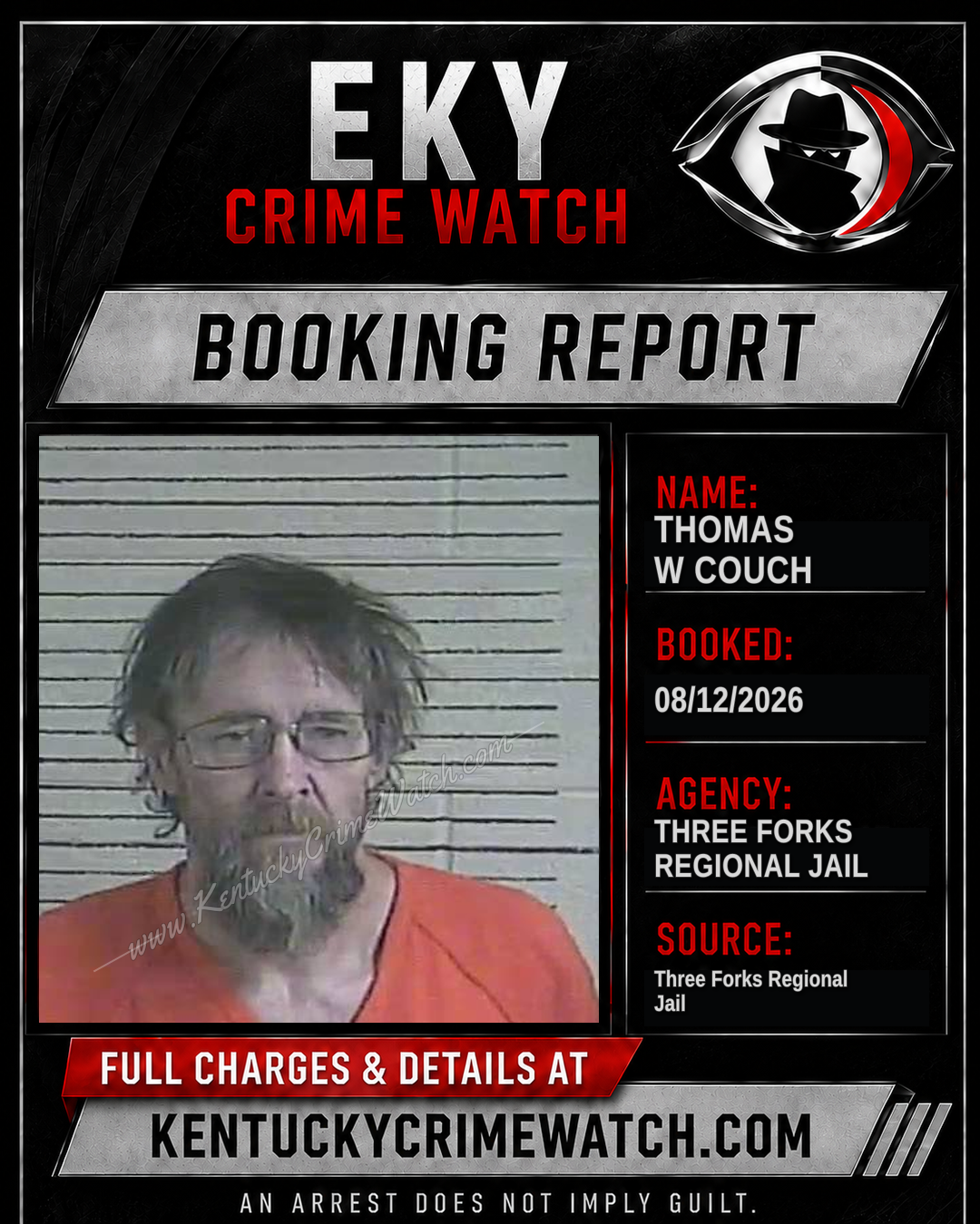 Thomas w Couch booking image
