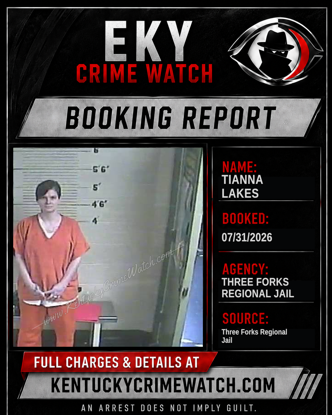 Tianna Lakes booking image