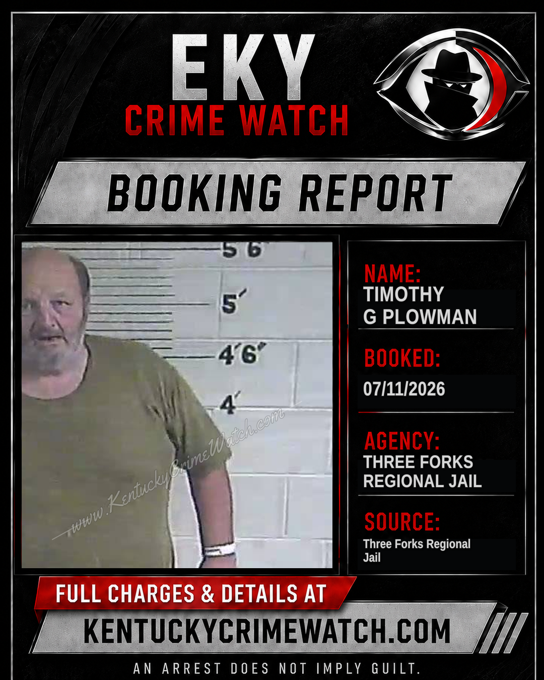 Timothy G Plowman booking image