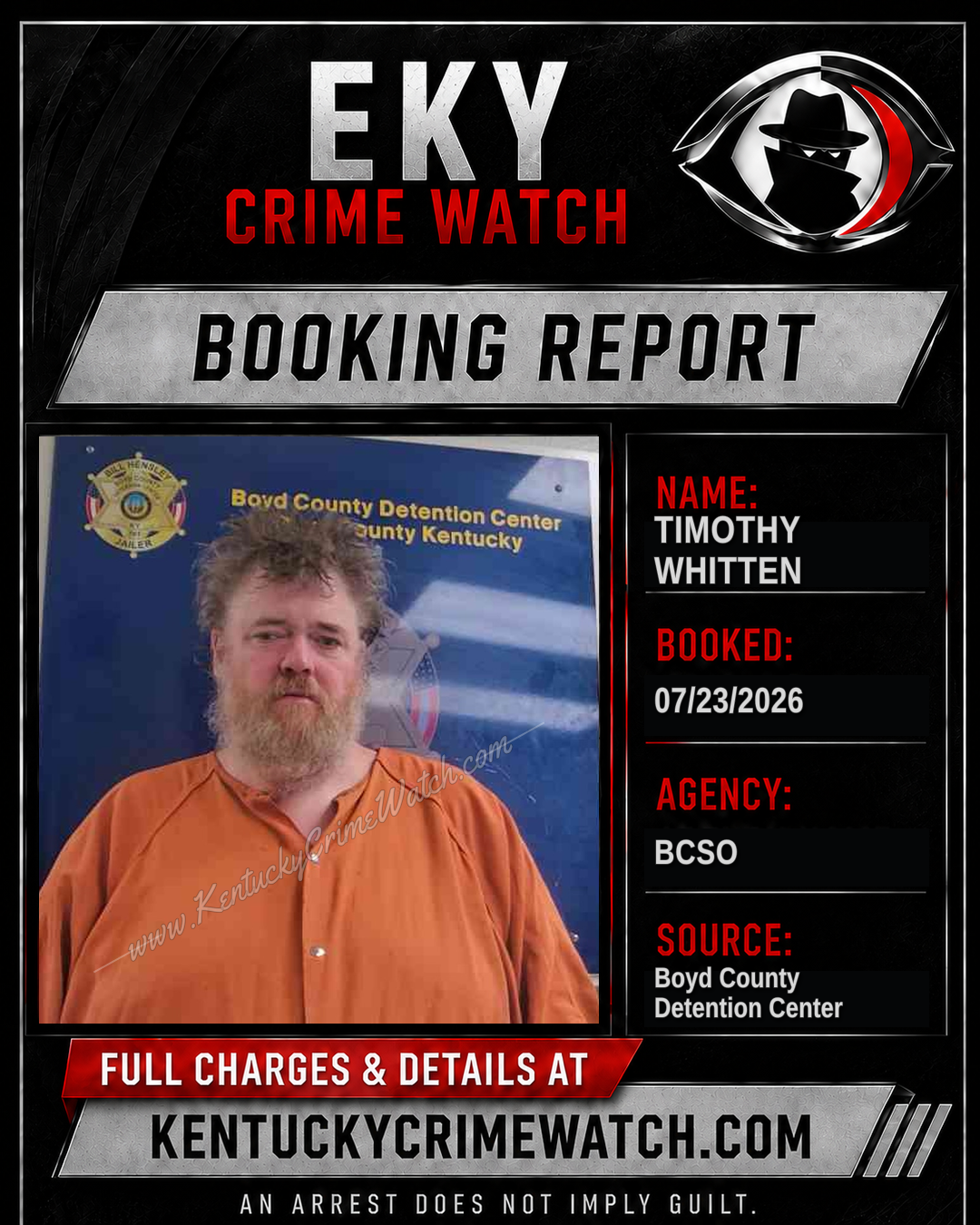TIMOTHY WHITTEN booking image