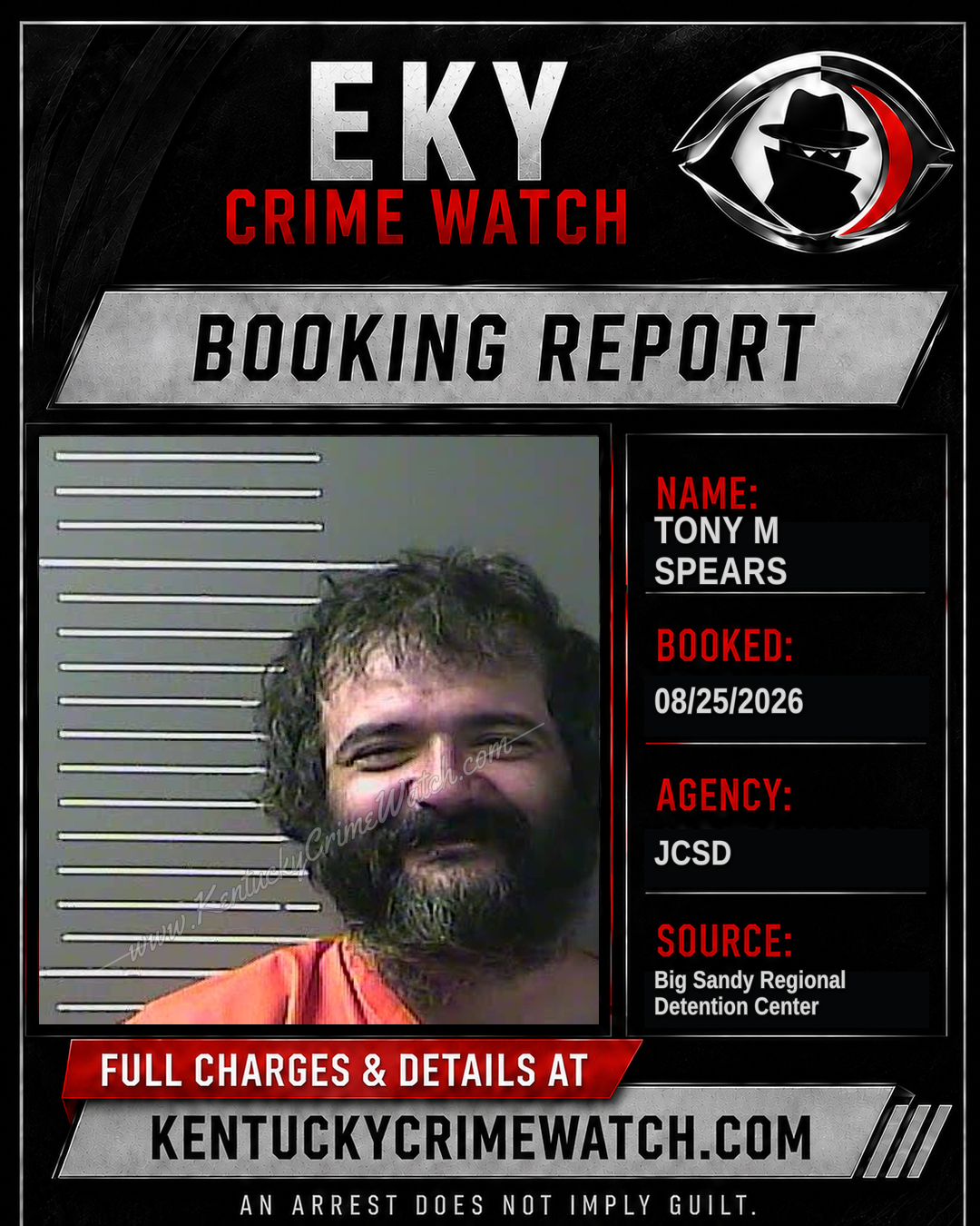 TONY M SPEARS booking image