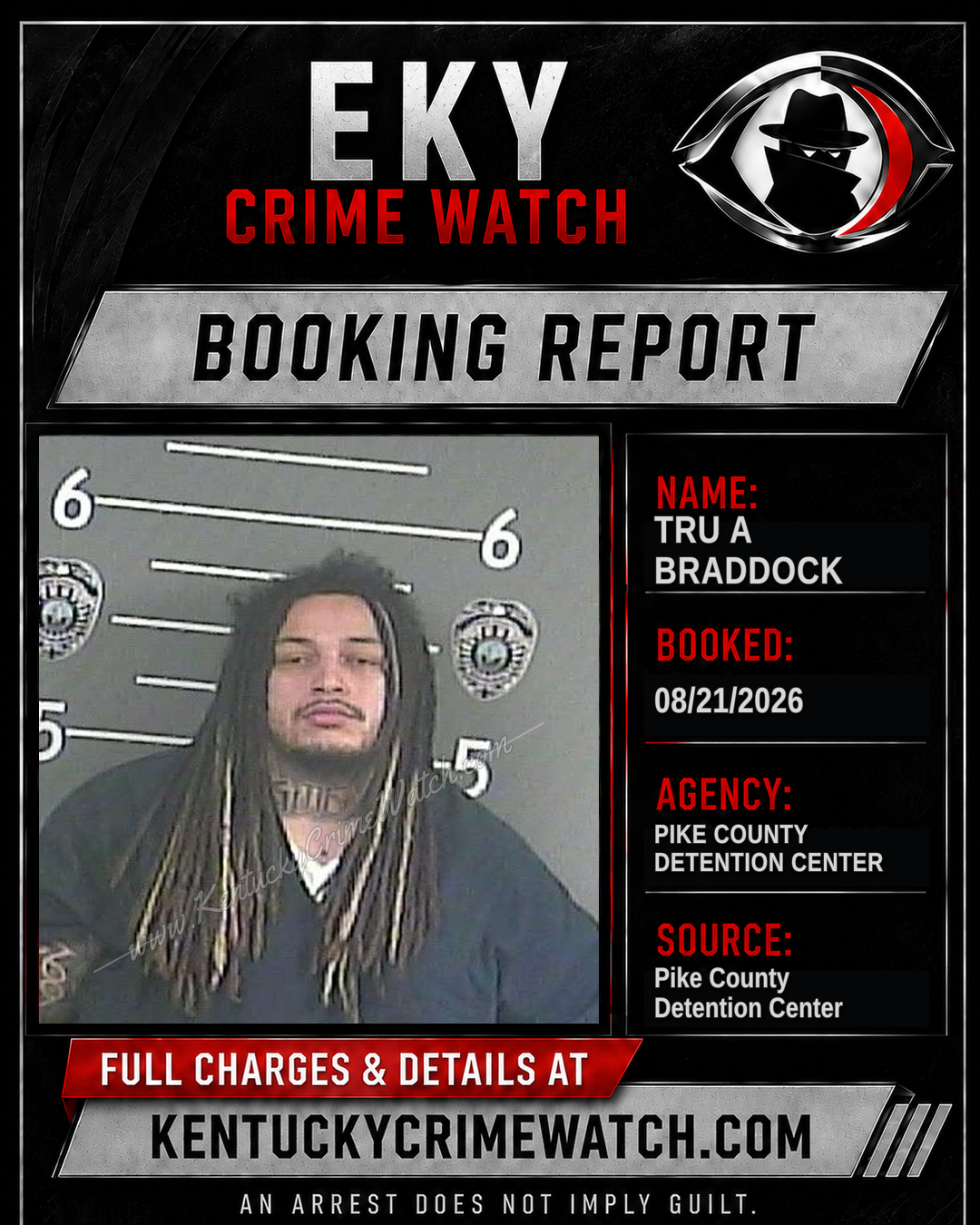 TRU A BRADDOCK booking image