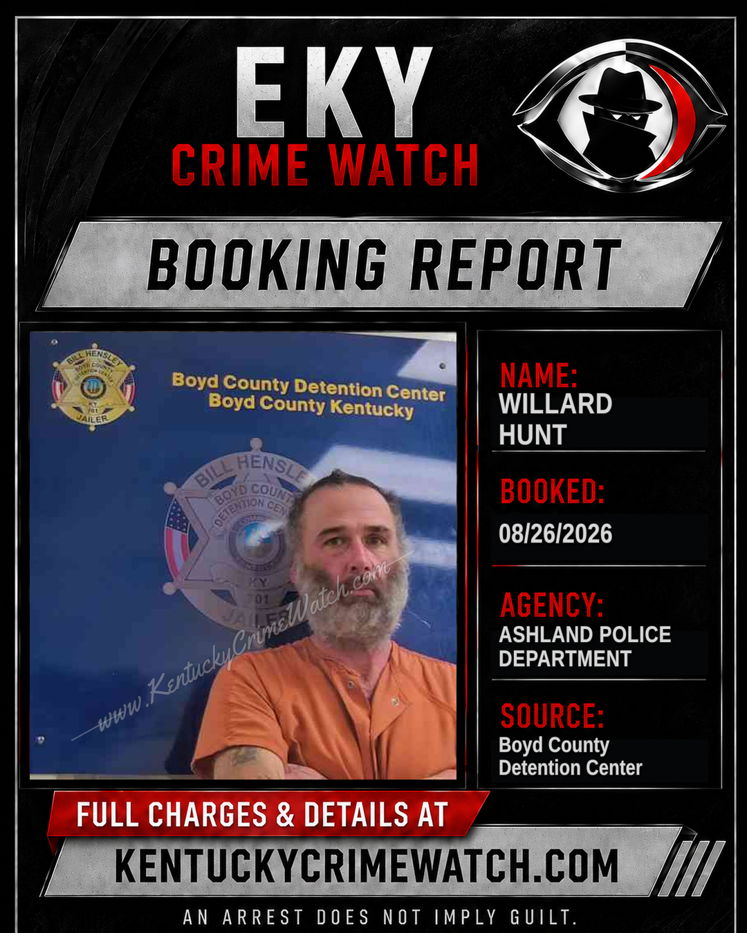 WILLARD HUNT booking image