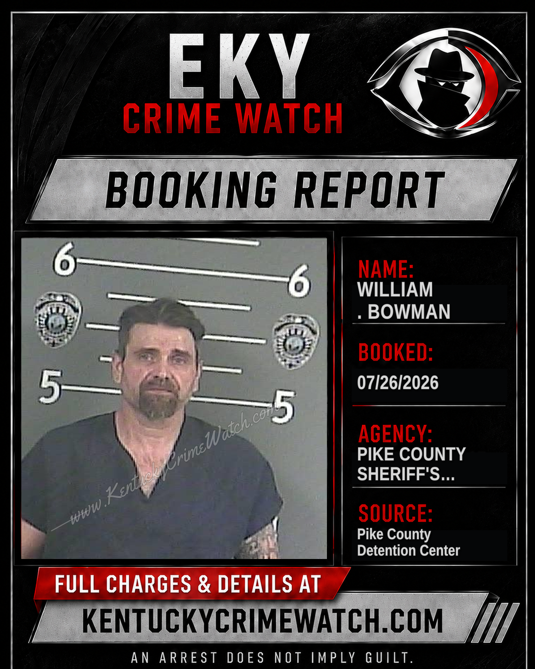 WILLIAM . BOWMAN booking image