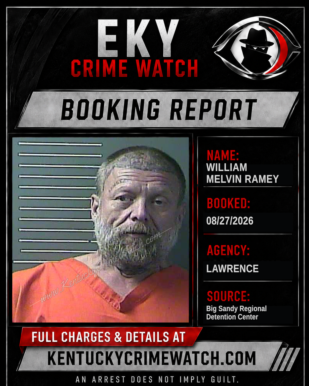 WILLIAM MELVIN RAMEY booking image