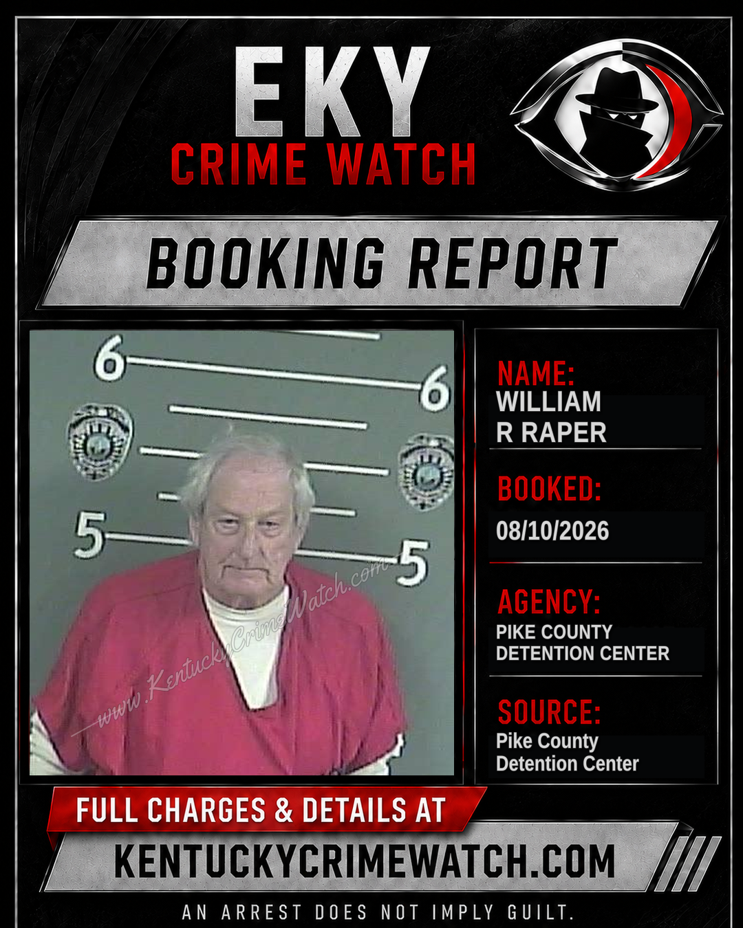 WILLIAM R RAPER booking image